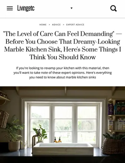 Livingetc Marble Sinks